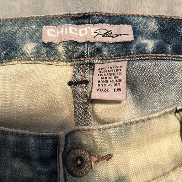 Chico’s Tie-Dye Crop Jeans - Picture 3 of 7